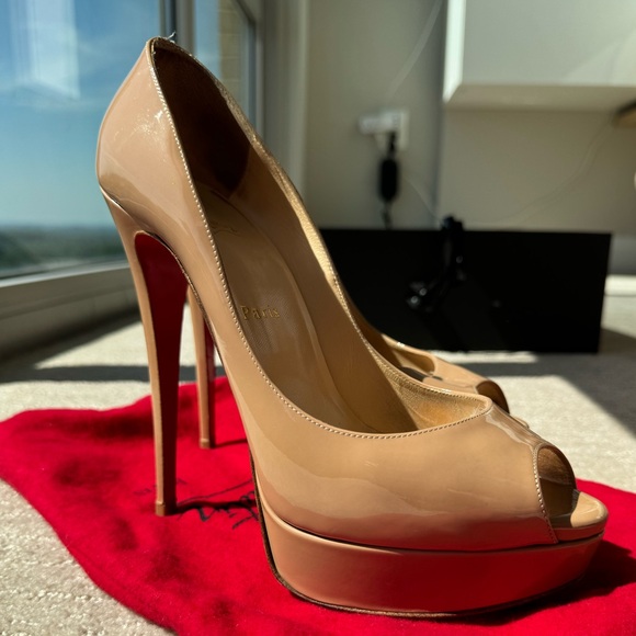 Christian Louboutin Lady Peep 150 Nude - Size 41 - Picture 3 of 8